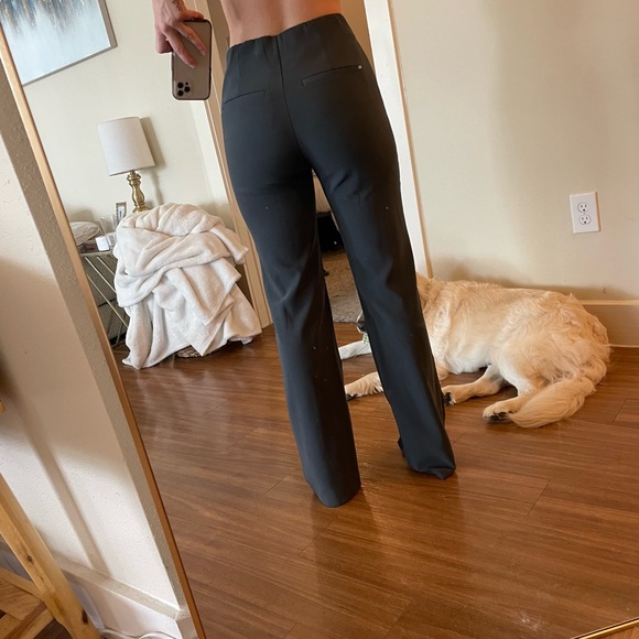 Abercrombie & Fitch Women's Charcoal Straight Leg Pants - Picture 2 of 3